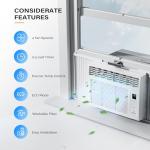 ROVSUN 5000 BTU Window Air Conditioner with Remote & Timer, AC Unit for Window with ECO Mode, 4 Fan Speeds & Easy Installation Kit for Home Dorm Apartment Office up to 150 Sq. Ft, 115V/60Hz