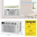 ROVSUN 8000 BTU Air Conditioner Window Unit, 3-in-1 Window AC Unit Cooler, Dehumidifier & Fan with Timer, Remote Control & Installation Kit, Cooling Rooms up to 350 Sq. Ft, 115V/60Hz
