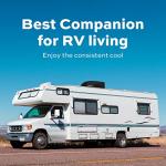 FOGATTI RV AC Unit 15000 BTU Non-Ducted Roof top Air Conditioner 115V(AC) for Camper including Air Distribution Box and InstaCool Series Black