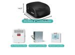 FOGATTI RV AC Unit 15000 BTU Non-Ducted Roof top Air Conditioner 115V(AC) for Camper including Air Distribution Box and InstaCool Series Black