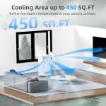 Antarctic Star 10000 BTU Portable Air Conditioner, 4-in-1 AC Unit with Cooling, Dehumidifier & Fan Modes, Sleep Mode, 24H Timer & Remote Control, Moving Wheels & Window Installation Kit