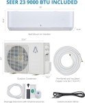 9000 BTU Mini Split AC with WiFi Control