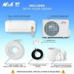 Cooper & Hunter MIA Mini Split AC/Heater, 9,000 BTU