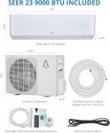 9000 BTU Ductless Mini Split AC & Heater