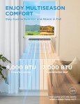 Midea 8,000 BTU Smart Inverter Air Conditioner Window Unit with Heat and Dehumidifier – Cools up to 350 Sq. Ft., Energy Star Rated, Quiet Operation, Electronic Controls, Remote Control, White