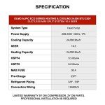 OLMO Alpic 24000 BTU Mini Split AC System