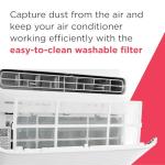 Frigidaire 5,000 BTU Window Air Conditioner with Remote Control, Cools Up to 150 Sq. Ft., Quiet Operation, Eco Mode, 3 Fan Speeds, Auto Restart, White