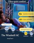 Windmill Window Air Conditioner - Quiet & Smart, Easy Install, Voice-Enabled, Remote & App Control AC Unit - 8,000 BTU Inverter w/WhisperTech