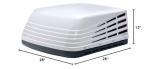 Advent ACM150 Rooftop Air Conditioner, White, 15000 BTUs, 115 Volt AC Power, Three Fan Speeds Installs; Premium, Thick, Watertight Vent Opening Gasket with Six Dense Foam Support Pads