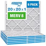 Aerostar MERV 8 Pleated HVAC Filters - 6 Count