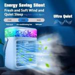 Portable Air Conditioners, Chiller Well Instant Cooling Quiet 3 Speeds Personal Air Cooler with Timer, 450ml Rechargeable Mini Air Conditioner, Portable AC Unit for Office Desk Bedroom Tent Car RV