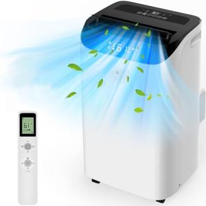 Humhold 12000 BTU Portable Air Conditioners with Remote Control, 3-in-1 Free Standing Cooling AC Unit with Fan & Dehumidifier, Cools Room up to 500 sq.ft, Smart/Sleep Mode,Auto Swing