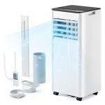 EUHOMY 10,000 BTU Portable Air Conditioners Up to 450 sq.ft, 3-1 Standing Smart Cooling AC with Remote, Dehumidifier, Fan, Air Conditioner Cools Room, 3 Modes, 24-hour timer, LED Display, Bedroom