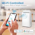 BLACK+DECKER Smart Portable Air Conditioner,12,000 BTU, for Rooms Up To 550 Sq. Ft., Portable AC with Inverter Compressor & Window Kit, BPACT08NM, White