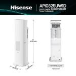 Hisense API0825UW1D Smart Inverter Twin Hose 8,000 BTU (DOE) 350 SF Heat/Cool Tower Portable Air Conditioner, White