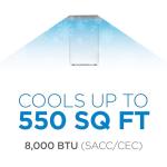 BLACK+DECKER Smart Portable Air Conditioner,12,000 BTU, for Rooms Up To 550 Sq. Ft., Portable AC with Inverter Compressor & Window Kit, BPACT08NM, White