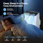 12,000 BTU Portable Air Conditioner Cools Up to 500 Sq.Ft, 3-IN-1 Energy Efficient Portable AC Unit with Remote Control & Installation Kits for Large Room, Campervan, Office, Temporary Space