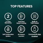 Hisense API0825UW1D Smart Inverter Twin Hose 8,000 BTU (DOE) 350 SF Heat/Cool Tower Portable Air Conditioner, White