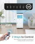 EUHOMY 10,000 BTU Portable Air Conditioners Up to 450 sq.ft, 3-1 Standing Smart Cooling AC with Remote, Dehumidifier, Fan, Air Conditioner Cools Room, 3 Modes, 24-hour timer, LED Display, Bedroom