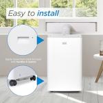 BLACK+DECKER Smart Portable Air Conditioner,12,000 BTU, for Rooms Up To 550 Sq. Ft., Portable AC with Inverter Compressor & Window Kit, BPACT08NM, White