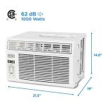 BLACK+DECKER Window Air Conditioner 12000 BTU, AC Window Unit Cools Up to 550 Square Feet, Window AC Unit with Remote Control, 3 Cooling Speeds and Fan Only Function, BD12WT6, White