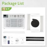 8,000 BTU WiFi Window Air Conditioner, Smart Window AC Unit with Remote, Energy Saving, Easy Install Kit, Cools up to 350 Square Feet