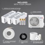 Cooper & Hunter 28,000 BTU, 3 Zone 9000 9000 9000 BTU, 24.6 SEER2, Multi Zone Ductless Mini Split Air Conditioner Heat Pump Full Set with 25ft Installation Kits