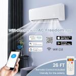 24K Btu Mini Split AC/Heating System, 21SEER2 Wall-mounted Air Conditioner Heat Pump, App Control & Works w/Alexa, Cool up to 1500 sq.ft