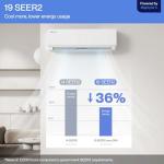 Della 35K BTU ODU 19 SEER2, Tri 3 Zone 9K 9K 18K BTU 208-230V Cools Up to 1800 Sq.Ft, Works with Alexa, Wifi Energy Efficient Multi Zone Mini Split Air Conditioner Pre-Charged Heat Pump Full Set
