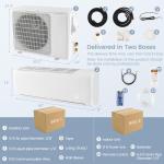 24K Btu Mini Split AC/Heating System, 21SEER2 Wall-mounted Air Conditioner Heat Pump, App Control & Works w/Alexa, Cool up to 1500 sq.ft