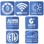 Gree 12,000 BTU 25 SEER VIREOGEN3 Wall Mount Ductless Mini Split Air Conditioner Heat Pump 208/230V - Built-in Wi-Fi