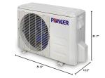 Pioneer Air Conditioner WYS012G-22 Wall Mount Ductless Inverter++ Mini Split Heat Pump, 12000 BTU-208/230V