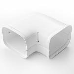 Toutgood 3'' 90° Flat Elbow, Level Bend Cover Line Set Cover Kit Accessories for Ductless Air Conditioners and Heat Pumps, PVC Decorative Upgraded UV-Proof Strong& Durable