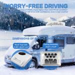 12V RV Air Conditioner 8530 BTU Non-Ducted, 45dB 2-in-1 RV Rooftop Air Conditioner for Heater and Cooling, Easy-to-install 12V RV DC Unit for RVs, Camper and Trucks, Etc. (12, Volts (DC))