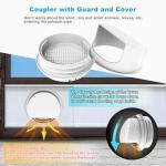 Portable Air Conditioner Window Kit with Universal Coupler Fit for 5.1"/5.9" Exhaust Hose, Mobile A/C Window Vent Seal Kit with 4 Adjustable Seal Plates for Vertical/Horizontal Sliding Window