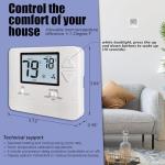 Heagstat Non-Programmable Thermostats for Home Conventional Single-Stage Systems, up to 1 Heat/ 1 Cool (with White Backlight)