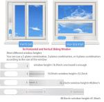 FFXWTSF Portable Air Conditioner Window Kit with 5.9” Exhaust Hose, Adjustable Universal Window Seal for AC Unit…