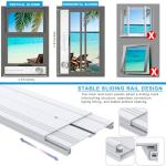 Portable Air Conditioner Window Kit with Universal Coupler Fit for 5.1"/5.9" Exhaust Hose, Mobile A/C Window Vent Seal Kit with 4 Adjustable Seal Plates for Vertical/Horizontal Sliding Window
