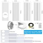 Portable Air Conditioner Window Kit with Universal Coupler Fit for 5.1"/5.9" Exhaust Hose, Mobile A/C Window Vent Seal Kit with 4 Adjustable Seal Plates for Vertical/Horizontal Sliding Window