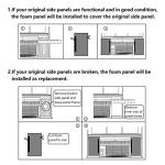 LBG Products Window Air Conditioner Foam Insulation Panels,AC Side Insulating Panel Kit,2 Pack,Black, 17in High x 9in Wide x 7/8in Thick