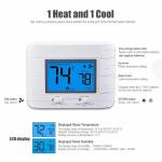 Aowel Non-Programmable Thermostats for House, Single-Stage 1 Heat/ 1 Cool, Simple Thermostat