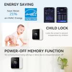 Vine Thermostat for Home with Touchscreen Color Display, WiFi Smart Thermostat Compatible with Alexa and Google Assistant, 7day/8period Programmable, Energy Saving, C-Wire Required, Screen Size 2.8"