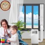 Portable Air Conditioner Window Kit with Universal Coupler Fit for 5.1"/5.9" Exhaust Hose, Mobile A/C Window Vent Seal Kit with 4 Adjustable Seal Plates for Vertical/Horizontal Sliding Window