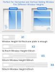 Portable Air Conditioner Window Vent Kit with 80" Length, 5.9" Diameter Exhaust Hose, 13Pcs Universal PVC AC Window Slide Seal with 4 Panel(17" to 63") for Horizontal&Vertical