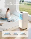Portable Air Conditioners 16,000 Btu AC Unit 5 in 1 Wifi Smart Air Conditioner with APP, Fan & Dehumidifier, Remote, 24H, Window Kits Included Cooling for Large Room Indoor
