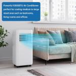 GarveeHome 10,000 BTU Portable Air Conditioners Cool Up to 450 Sq.Ft, 3-in-1 Smart Portable AC Unit with Dehumidifier & Fan, Cools, Floor Air Conditioner with Remote Control, LED Display, Window Kit
