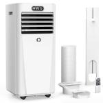 Portable Air Conditioners,10,000 BTU 3-in-1 Portable AC unit for Rooms up to 450 Sq. Ft, Featuring 24H Timer, Smart Sleep Mode, Window Kits Included, Perfect for Bedrooms, Kitchens, and Apartments.