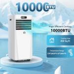 Portable Air Conditioners,10,000 BTU 3-in-1 Portable AC unit for Rooms up to 450 Sq. Ft, Featuring 24H Timer, Smart Sleep Mode, Window Kits Included, Perfect for Bedrooms, Kitchens, and Apartments.