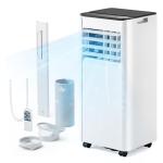 EUHOMY 8,000 BTU Portable Air Conditioners, 4-in-1 Portable AC Unit Up to 350 Sq.Ft, 4 Modes Quiet Air Conditioner with Remote Control, Cool, Fan, Dehumidifier, 24H Timer, Bedroom, Office, Apartments