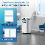 Portable Air Conditioners,10,000 BTU 3-in-1 Portable AC unit for Rooms up to 450 Sq. Ft, Featuring 24H Timer, Smart Sleep Mode, Window Kits Included, Perfect for Bedrooms, Kitchens, and Apartments.